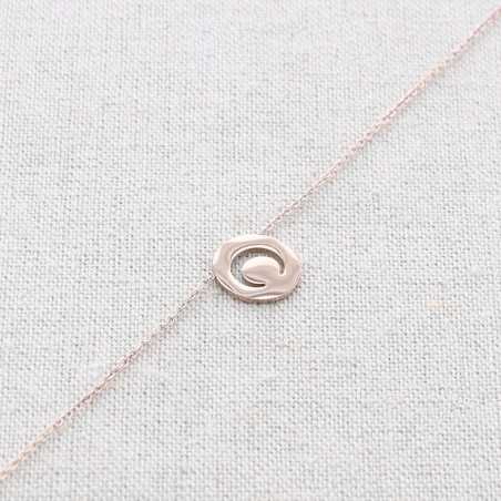 STEEL HALF MOON SHORT NECKLACE