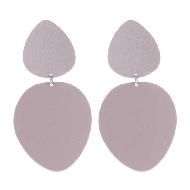 METAL COLOR GEOMETRIC SHAPE EARRINGS