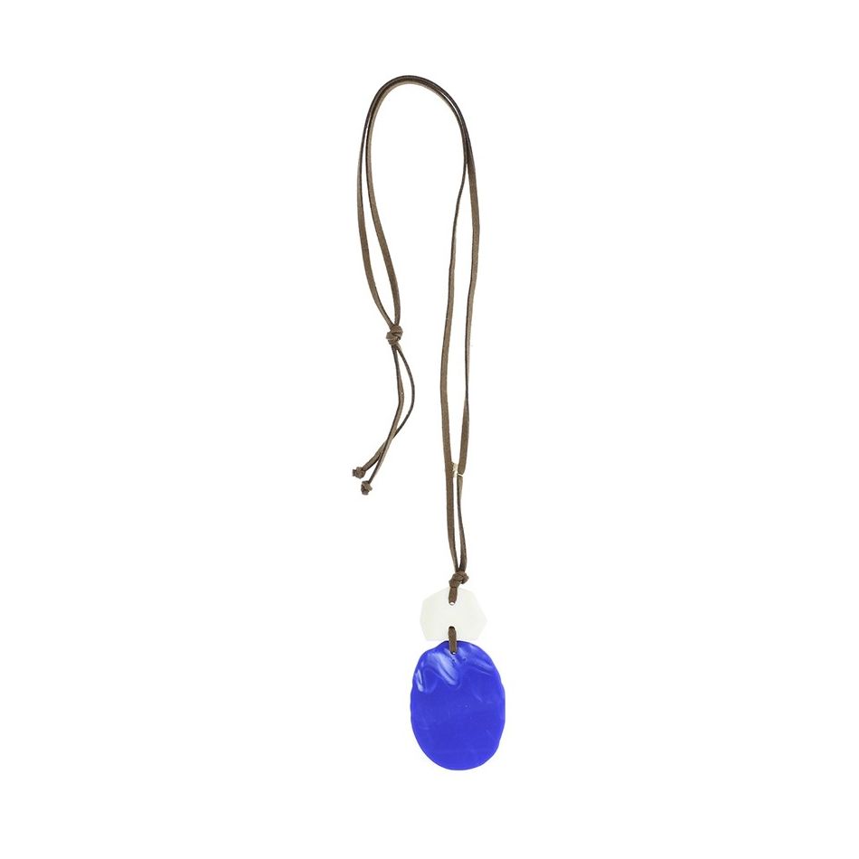 DOUBLE RESIN PENDANT LONG NECKLACE