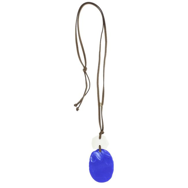 DOUBLE RESIN PENDANT LONG NECKLACE