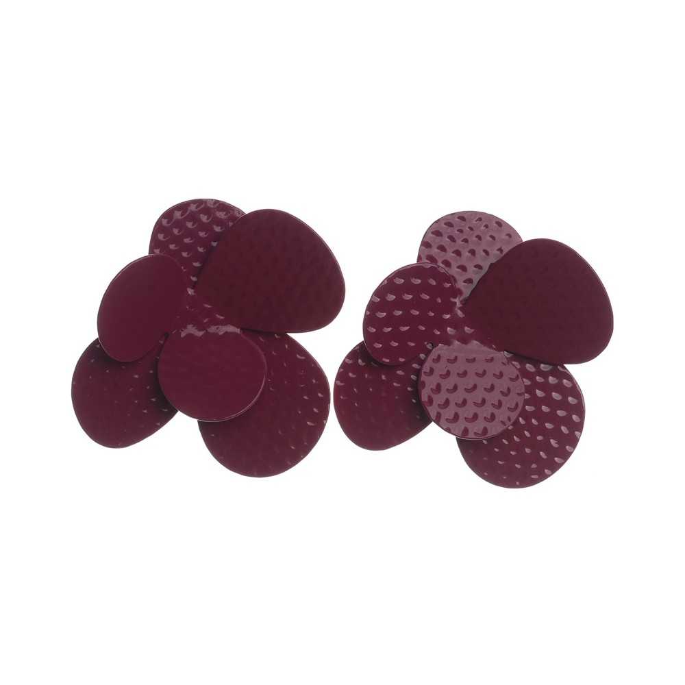 METAL COLOR FLOWER EARRINGS