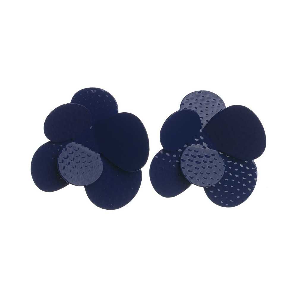 METAL COLOR FLOWER EARRINGS