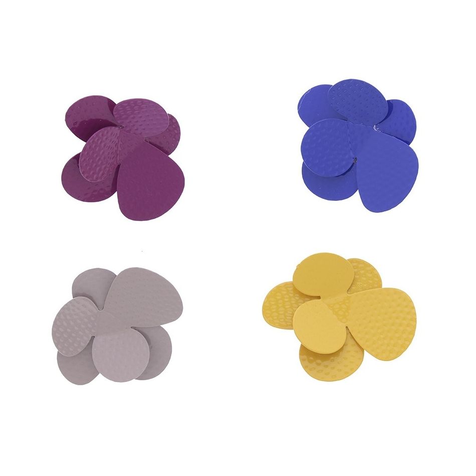BROCHE FLOR METAL COLOR
