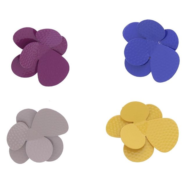 BROCHE FLOR METAL COLOR