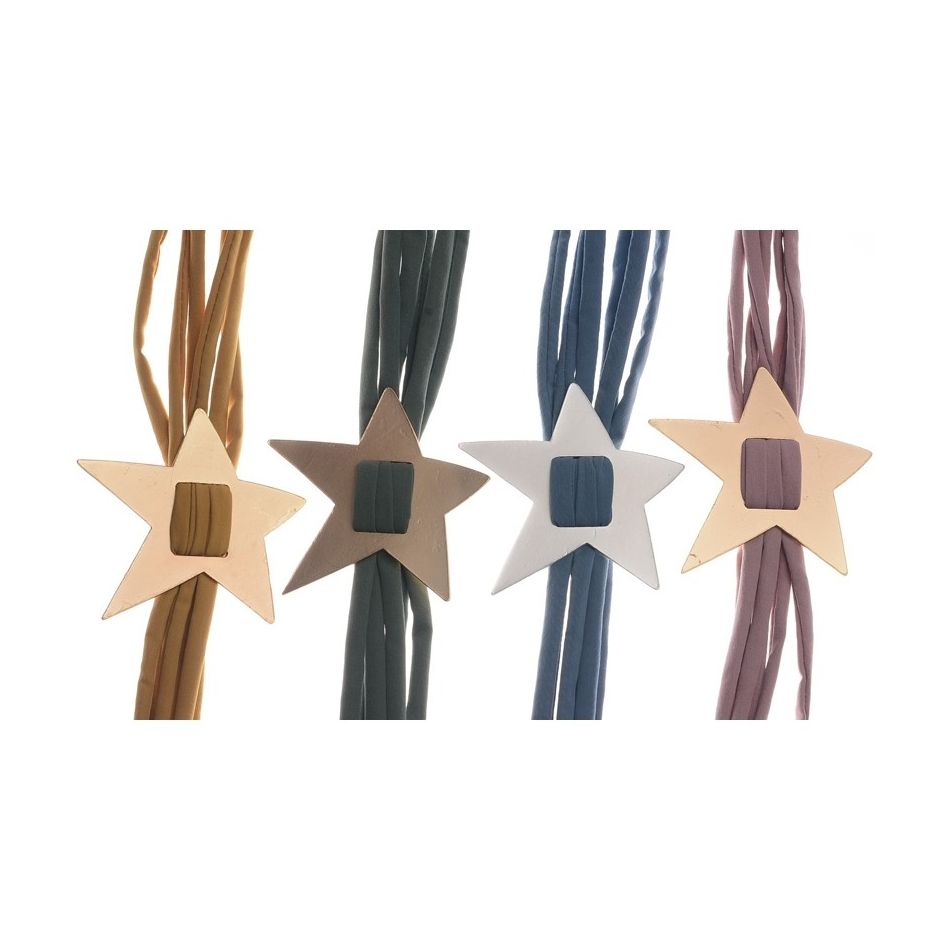 METAL STAR FABRIC SHORT NECKLACE