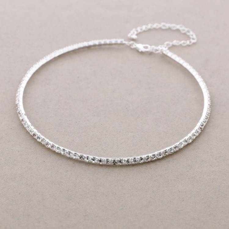 1 ROW STRASS SHORT NECKLACE