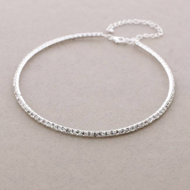1 ROW STRASS SHORT NECKLACE