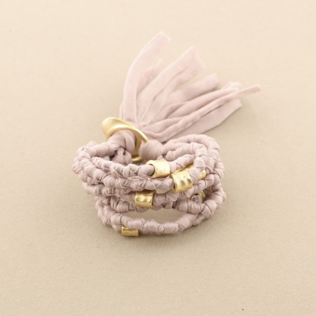 KNOTTED FABRIC BRACELET 8 STRIPS