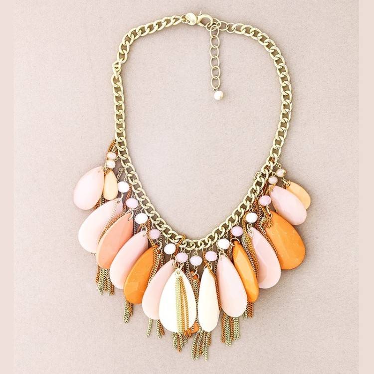 TEAR BEADS SHORT NECKLACE