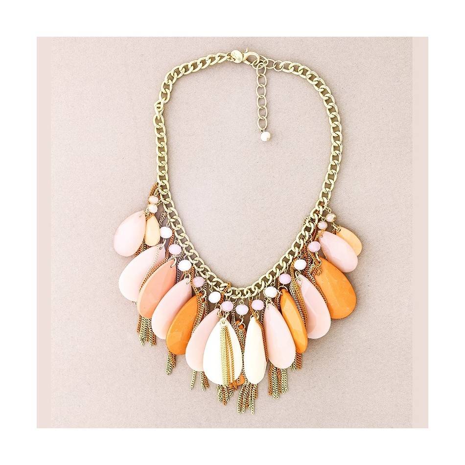 TEAR BEADS SHORT NECKLACE