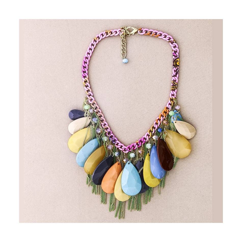 TEAR BEADS SHORT NECKLACE