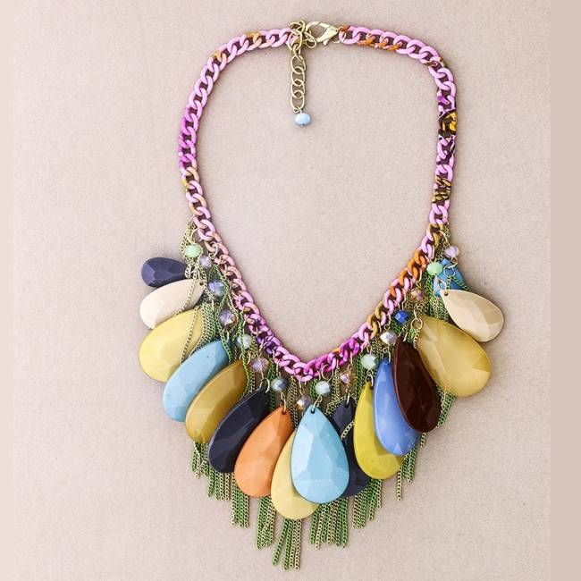 TEAR BEADS SHORT NECKLACE