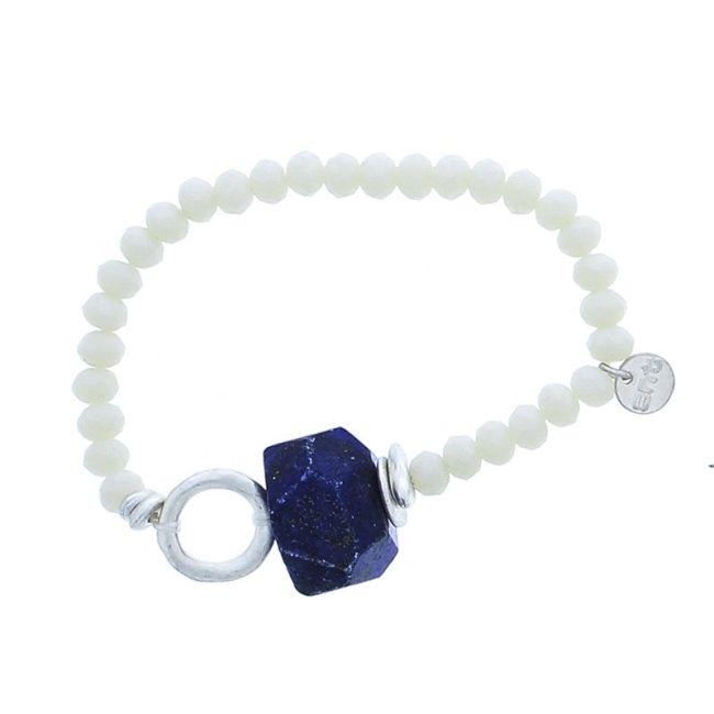 ELASTIC CRYSTALS STONE METAL RING BRACELET