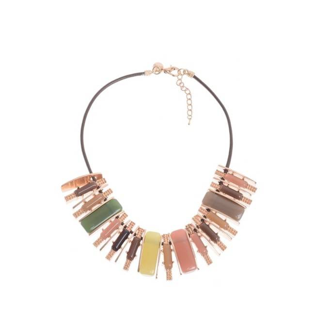 METAL RESIN SHORT NECKLACE
