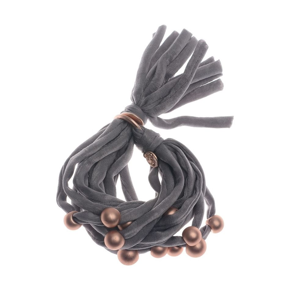 BRACELET TUBES CANVAS BALL METAL FINISH
