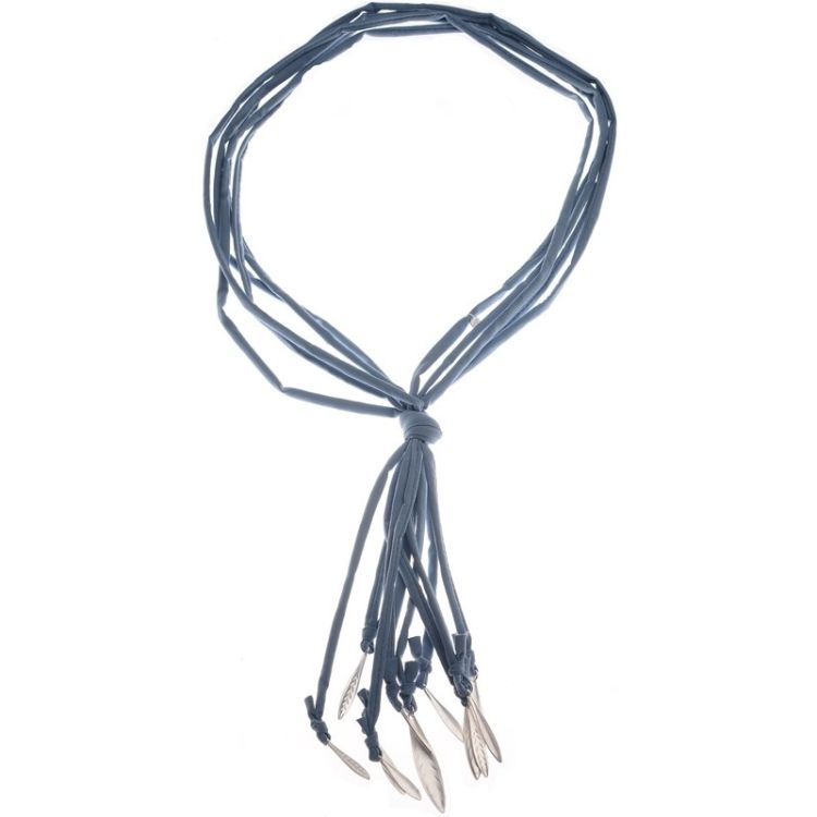 LONG METAL PENDANT NECKLACE