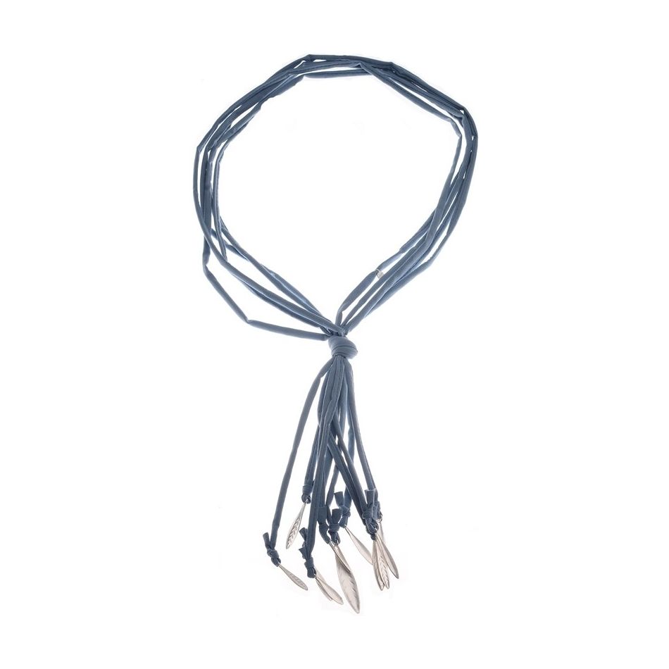 LONG METAL PENDANT NECKLACE