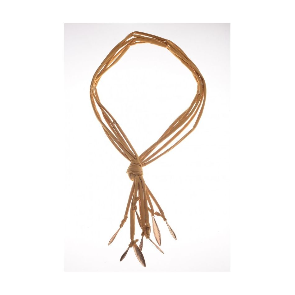 LONG METAL PENDANT NECKLACE