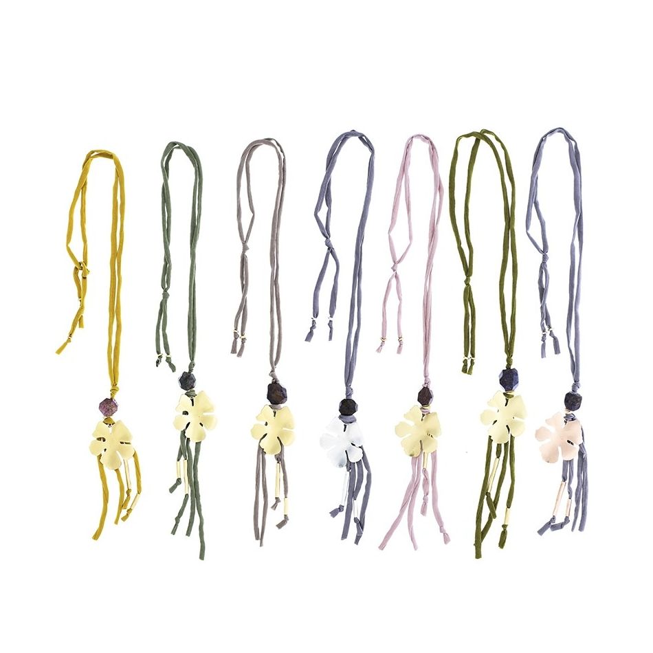 COLLAR LARGO COLGANTE FLOR COLGANTES