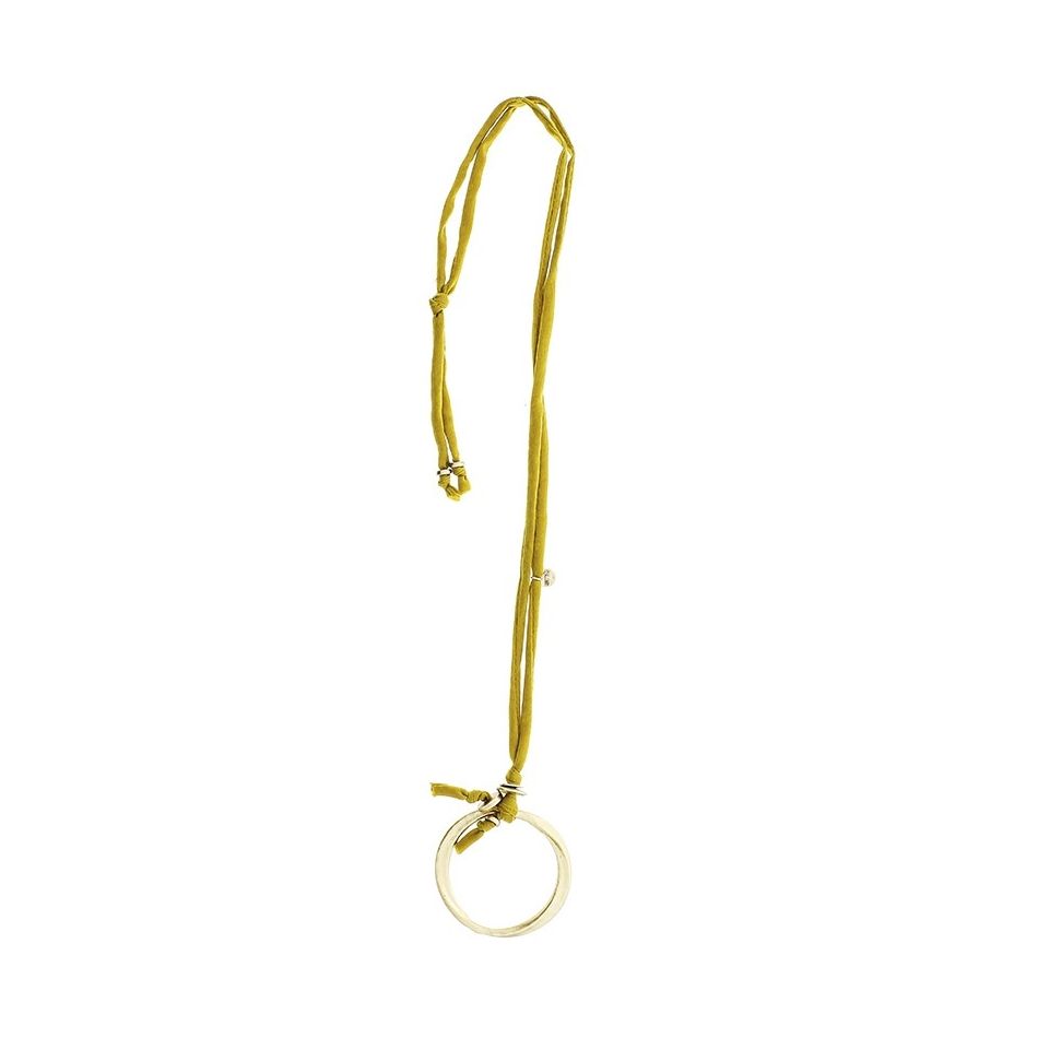 COLLAR LARGO COLGANTE ANILLA METAL