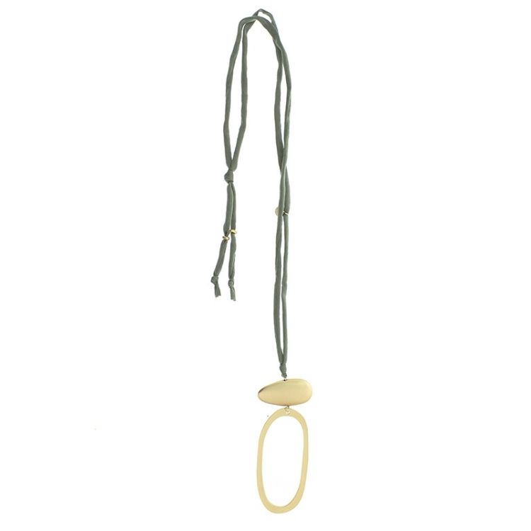 COLLAR LARGO COLGANTE ANILLA METAL 2