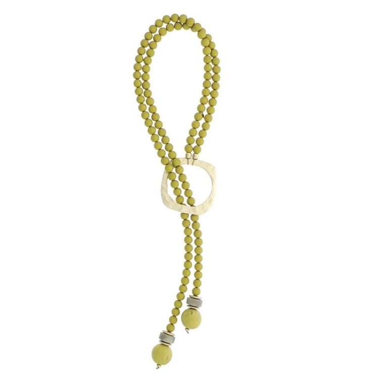 DOUBLE STRAP PENDANT LONG NECKLACE
