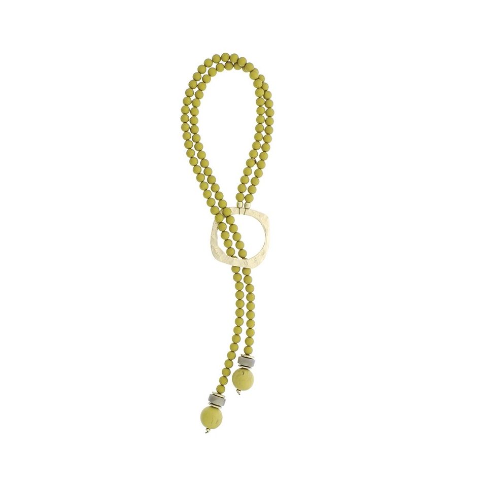 DOUBLE STRAP PENDANT LONG NECKLACE