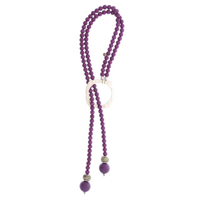DOUBLE STRAP PENDANT LONG NECKLACE