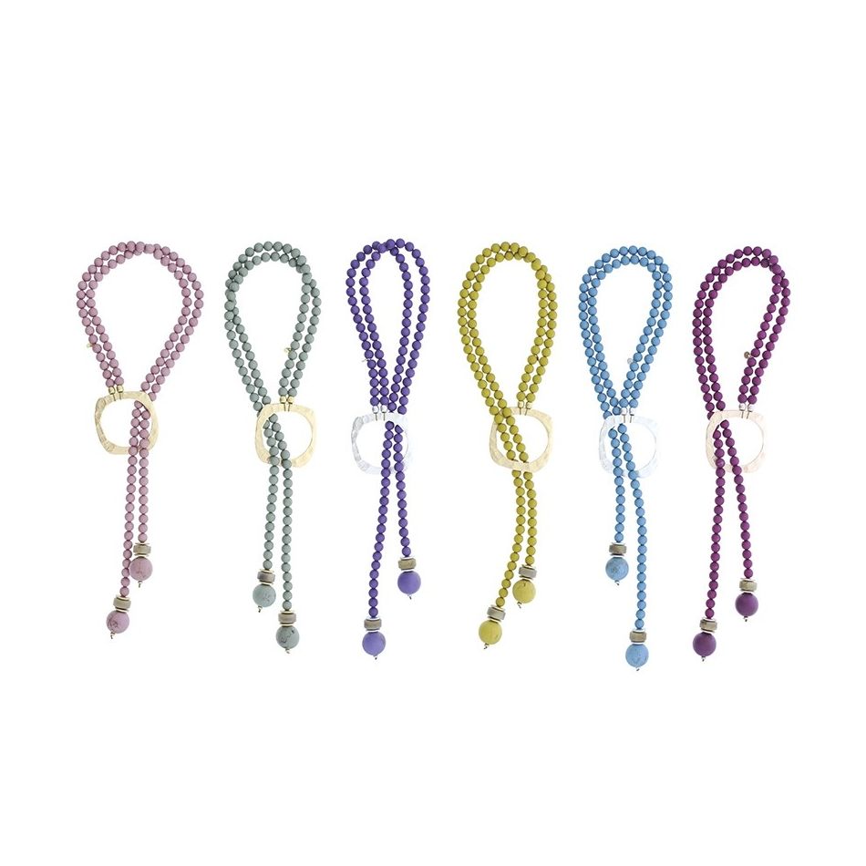 DOUBLE STRAP PENDANT LONG NECKLACE