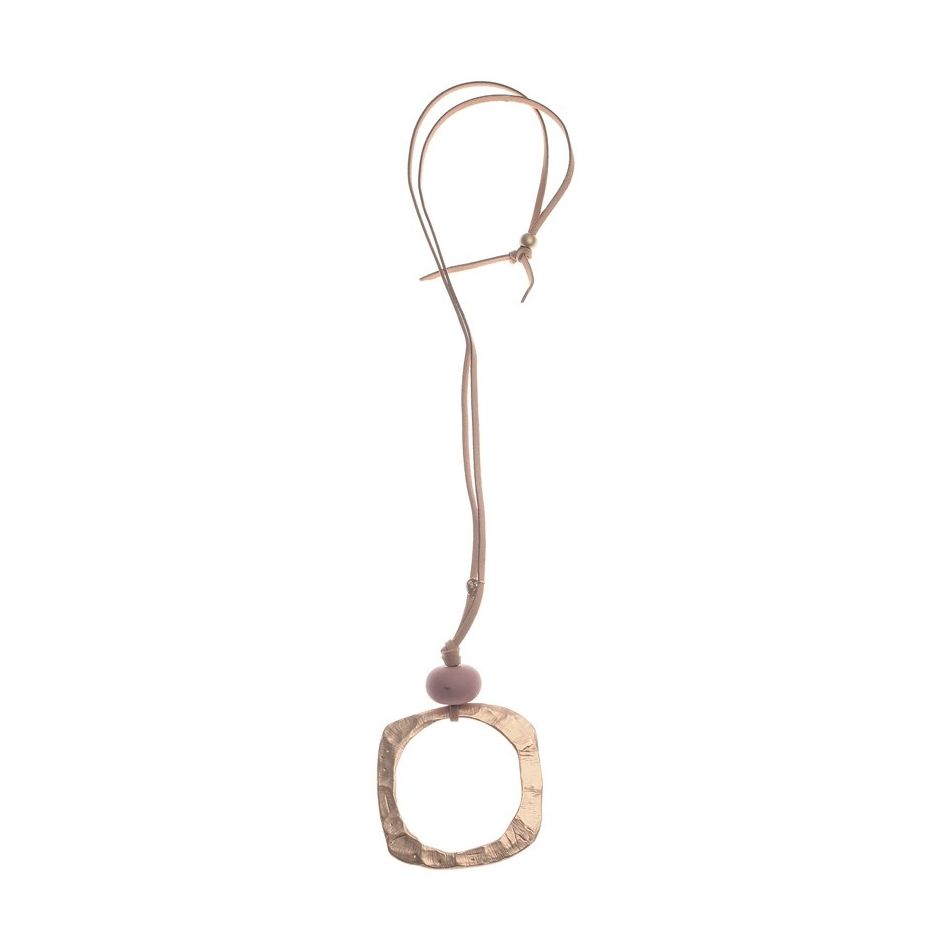 LONG METAL PENDANT NECKLACE