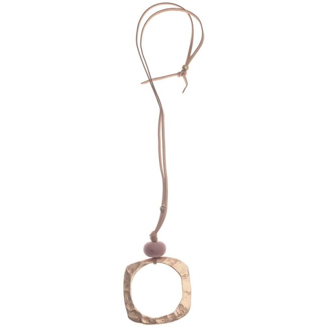 LONG METAL PENDANT NECKLACE