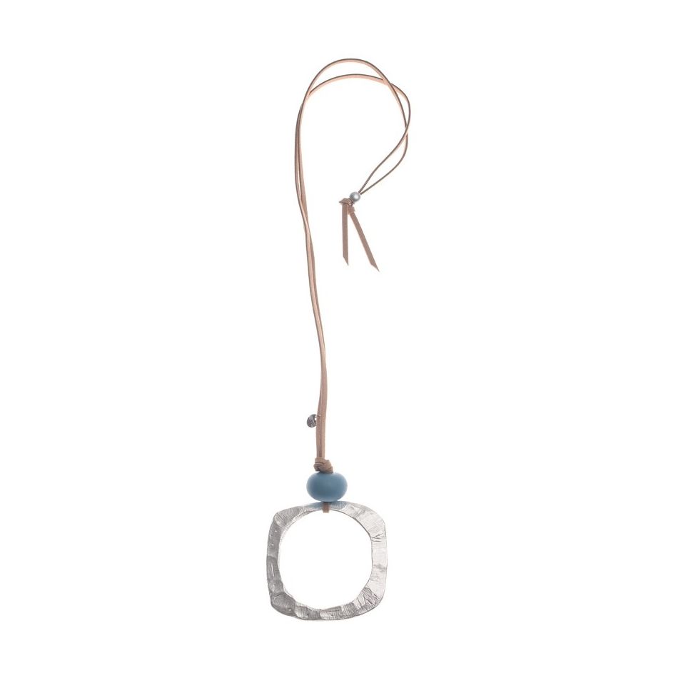 LONG METAL PENDANT NECKLACE