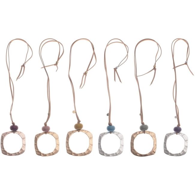 LONG METAL PENDANT NECKLACE