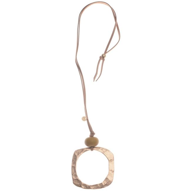 LONG METAL PENDANT NECKLACE