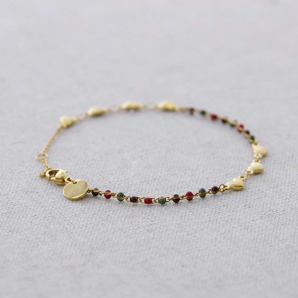 HEARTS ENAMEL STEEL BRACELET