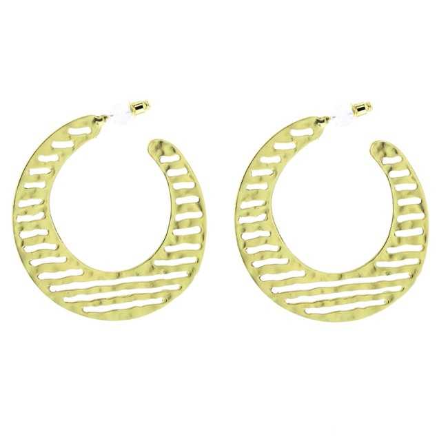 METAL OPENWORK HOOP EARRINGS