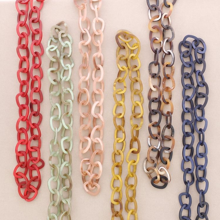LONG RESIN LINK NECKLACE 2