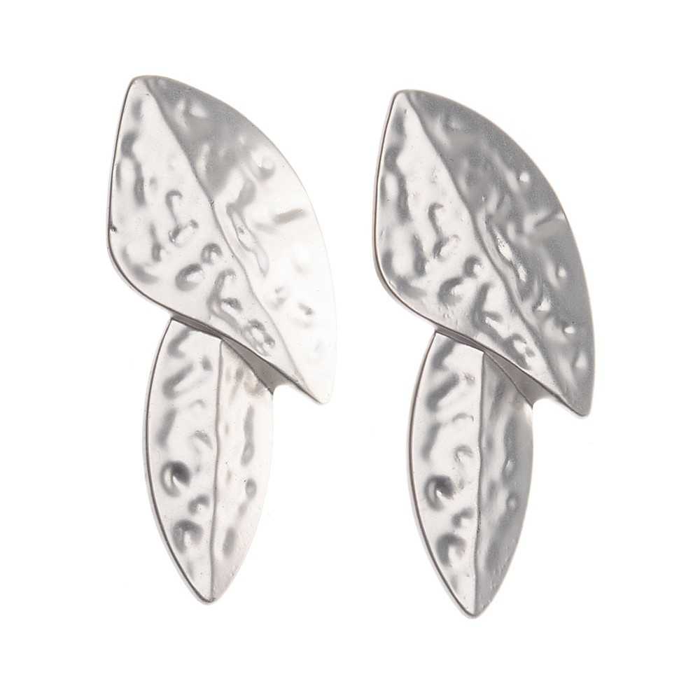 METAL DOUBLE LEAF EARRINGS