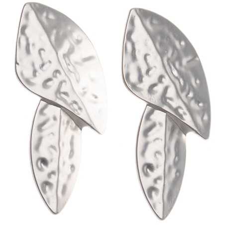 METAL DOUBLE LEAF EARRINGS