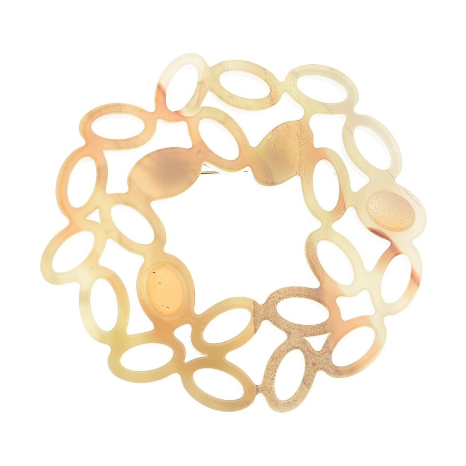 IRREGULAR RESIN RING BROOCH