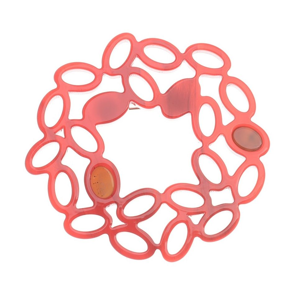 IRREGULAR RESIN RING BROOCH