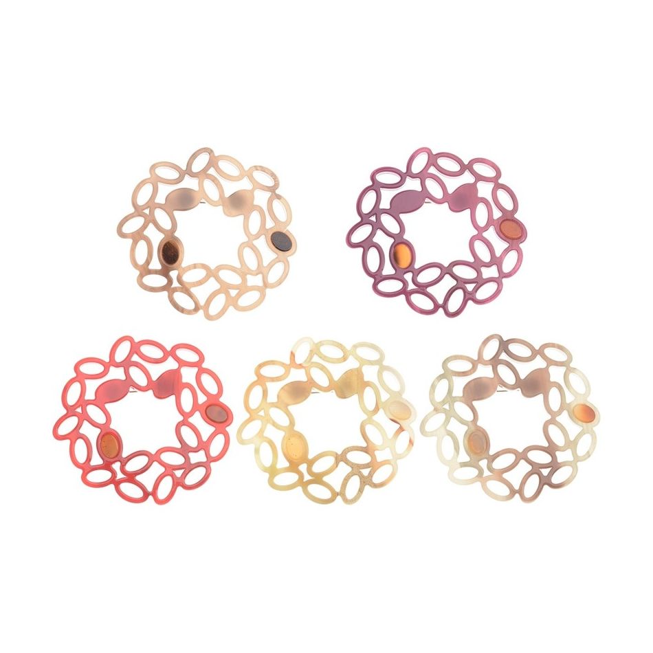 IRREGULAR RESIN RING BROOCH