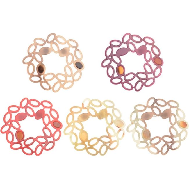 IRREGULAR RESIN RING BROOCH