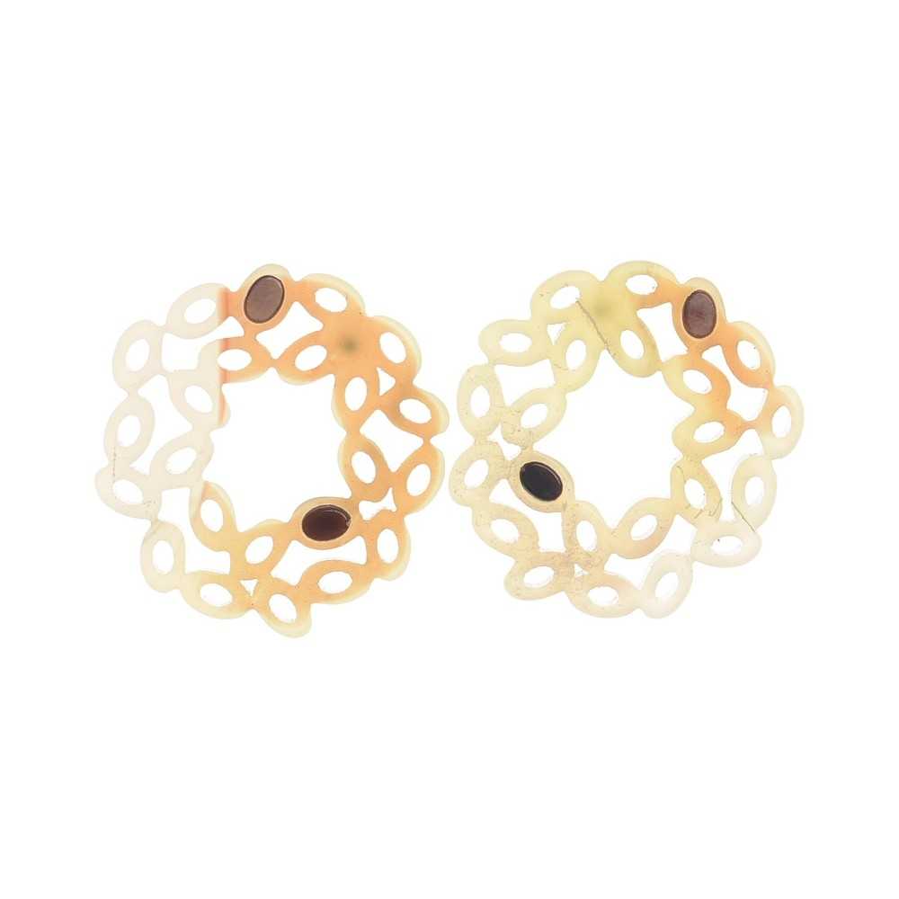 RESIN IRREGULAR RING STRAP EARRINGS