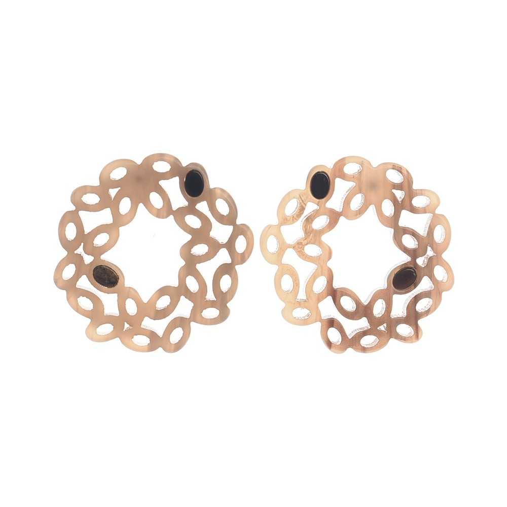 RESIN IRREGULAR RING STRAP EARRINGS