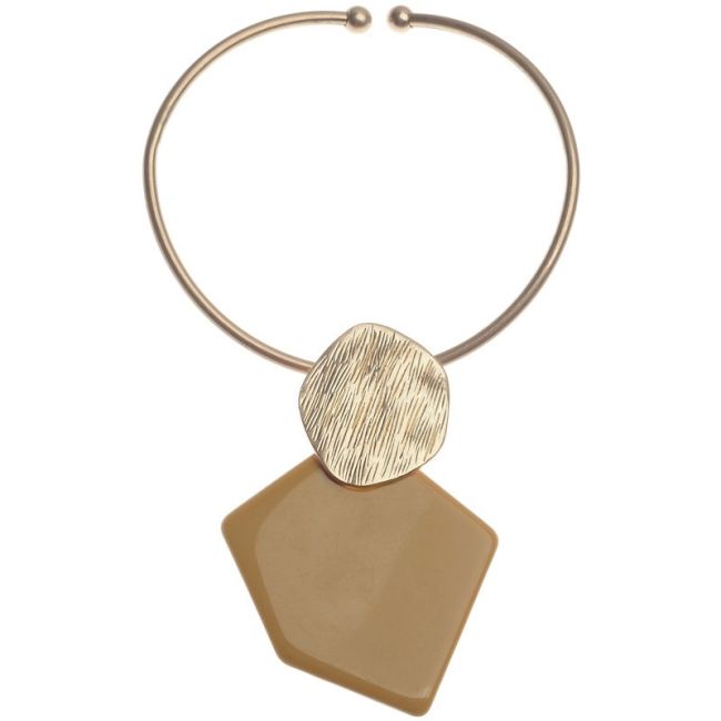 METAL RESIN PENDANT SHORT NECKLACE