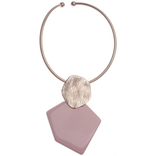 METAL RESIN PENDANT SHORT NECKLACE