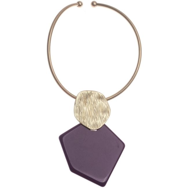 METAL RESIN PENDANT SHORT NECKLACE
