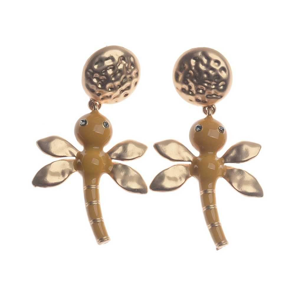 ENAMEL METAL DRAGONFLY EARRINGS