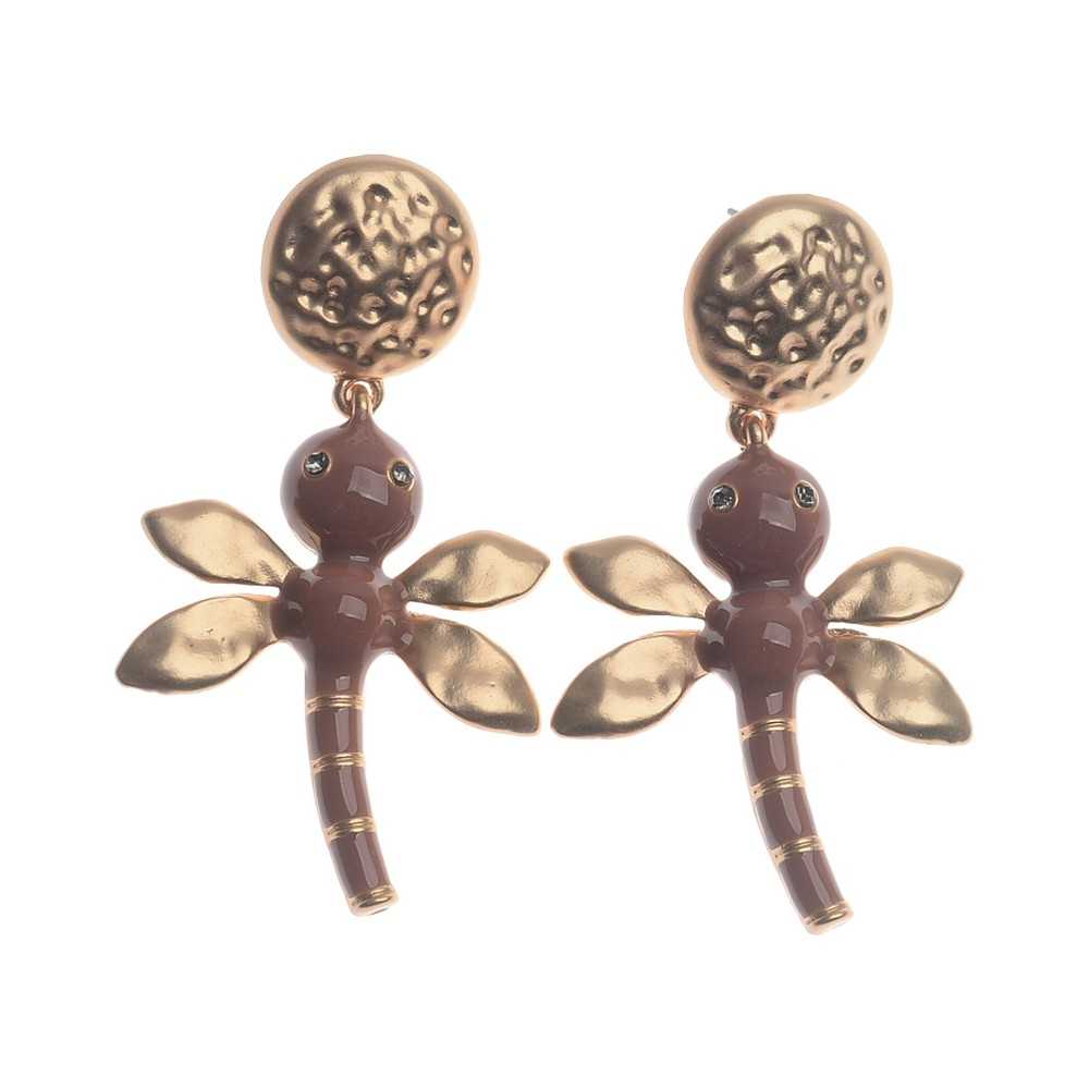 ENAMEL METAL DRAGONFLY EARRINGS